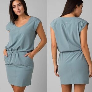 Prana Norma Dress Green (Smoky Blue) Travel Athleisure XS